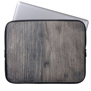Braunes Holzbrett Laptopschutzhülle