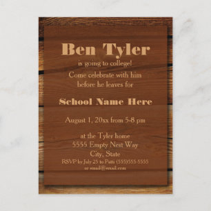 Braunes Holzkörnchen weg zur Uni Postkarte