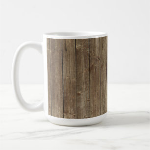 Braunes Holzmuster handlich rustikal Kaffeetasse