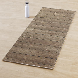 Braunes Holzmuster Natur Yogamatte