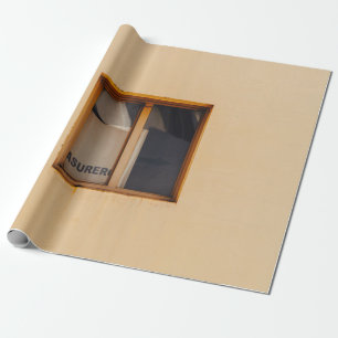 BRAUNES HOLZRAHMENGLASFENSTER GESCHENKPAPIER