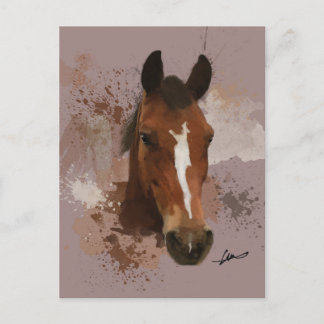 Braunes Horn Postkarte