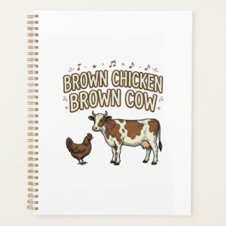 Braunes Huhn Braune Kuh Lustiges Bauernhof-Shirt-D Planer