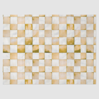 Braunes kariertes Dekorations-Seidenpapier Seidenpapier