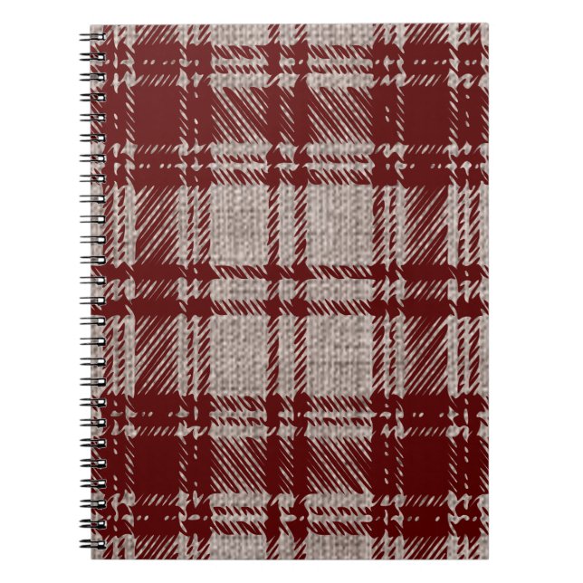 Braunes Kariertes Notebook Notizblock (Vorderseite)