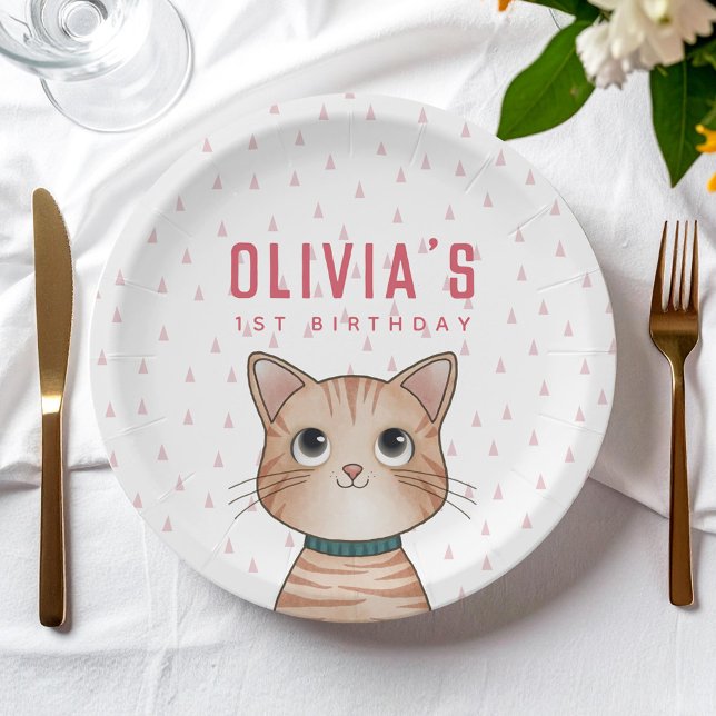 Braunes Kätzchen Pappteller (Von Creator hochgeladen)