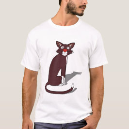 Braunes Katzen-Grafik-T-Shirt für Männer | Origina T-Shirt