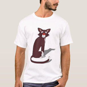 Braunes Katzen-Grafik-T-Shirt für Männer Origina T-Shirt