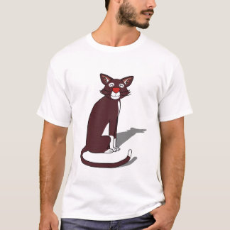 Braunes Katzen-Grafik-T-Shirt für Männer | Origina T-Shirt