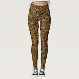 "Braunes Kunstleder" Leggings