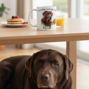 Braunes Labrador-Wasserfarben-Personalisierte-Kaff Kaffeetasse