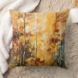 Braunes Leaf Natur Stille Abstrakte Kunst Kissen