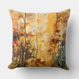 Braunes Leaf Natur Stille Abstrakte Kunst Kissen