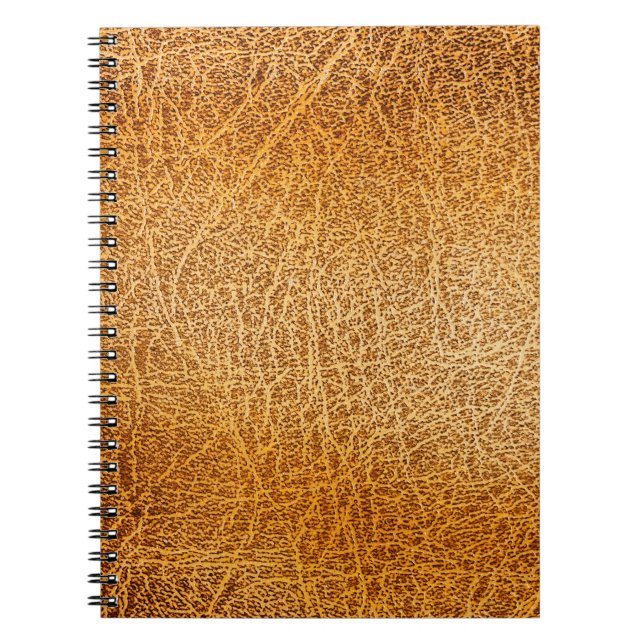 Braunes Leder: Detaillierte Textur Notizblock (Vorderseite)