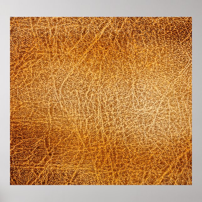 Braunes Leder: Detaillierte Textur Poster (Vorne)