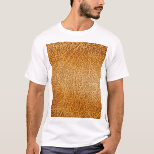 Braunes Leder: Detaillierte Textur T-Shirt