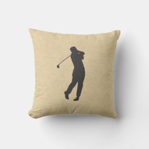 Braunes Leder-Golf-Design Kissen