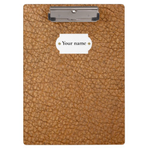 Braunes Leder Klemmbrett