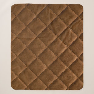 Braunes Leder, Raute-Musterzeichnung Sherpadecke