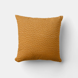 Braunes Leder, Textur-Hintergrund geschlossen. Kissen
