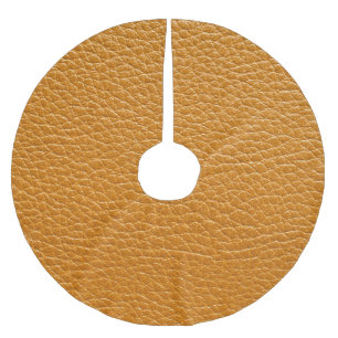 Braunes Leder, Textur-Hintergrund geschlossen. Polyester Weihnachtsbaumdecke