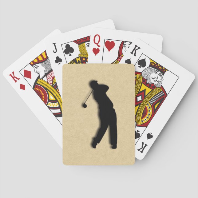 Braunes Ledergolf Spielkarten (Rückseite)