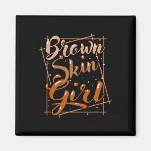 Braunes Mädchen Schwarze Melanin Königin Magische  Magnet