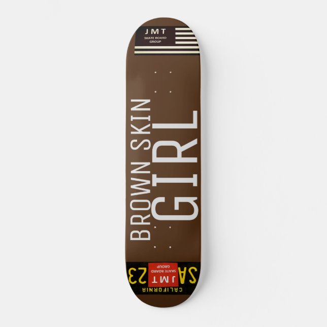 BRAUNES MÄDCHEN Skateboard (Vorderseite)