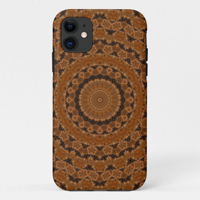 Braunes Mandala-Rad... Case-Mate iPhone Hülle (Rückseite)