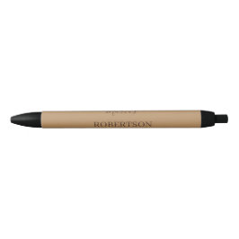Braunes Monogramm Kalligrafie minimalist professio Kugelschreiber