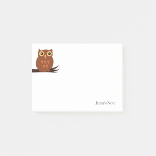 Braunes Owl auf Baumzweig Tierkörper Individuelle  Post-it Klebezettel