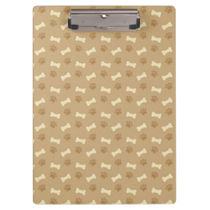 Braunes Pad Print Bone Muster Klemmbrett