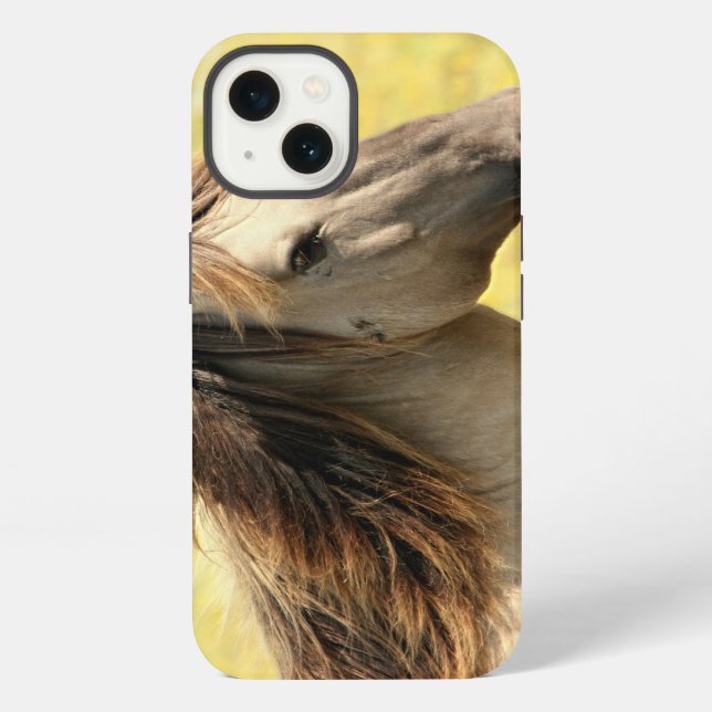 Braunes Pferd Profil iPhone Hülle (Rückseite)