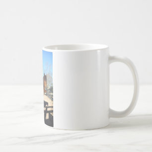 Braunes Pony Türkis Himmel Kaffeetasse