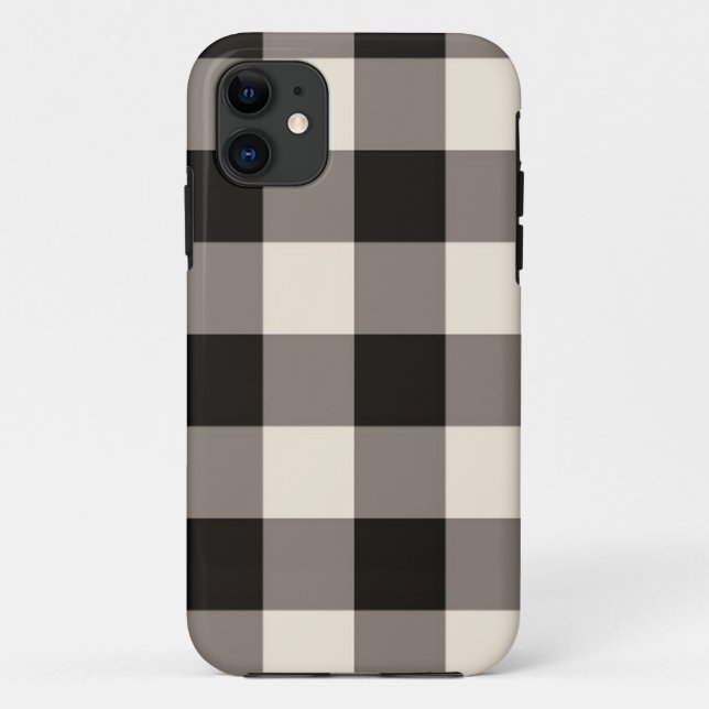 Braunes Quadrat Karo Case-Mate iPhone Hülle (Rückseite)