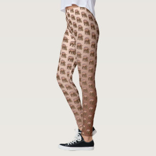 Braunes Rhinoceros-Muster, Leggings