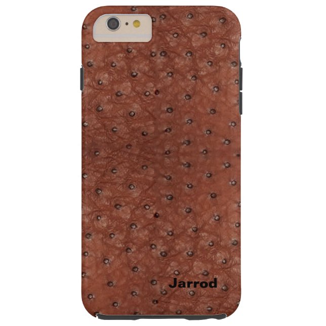 Braunes Straußenleder Look iPhone 6 Plus Fall Case-Mate iPhone Hülle (Rückseite)