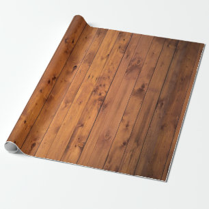 Braunes texturiertes Holz  Geschenkpapier