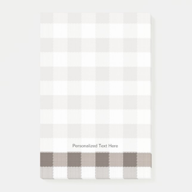 Braunes Tischdeckenmuster Post-it Klebezettel (Vorderseite)