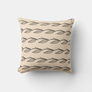 Braunes und Schwarzes zeitgenössisches Design Kissen