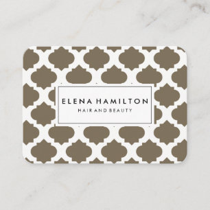 Braunes Verziertes Muster Visitenkarte