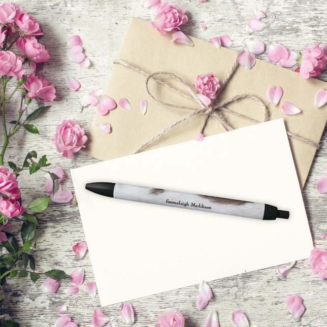 Braunes weißes Kuhfell wie Print Monogram Kugelschreiber (Von Creator hochgeladen)