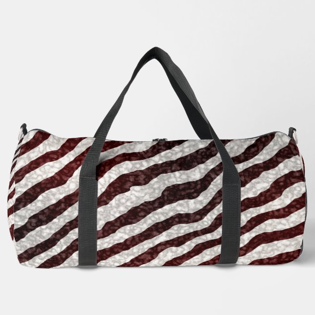 Braunes Zebra Duffle Bag (Vorderseite)