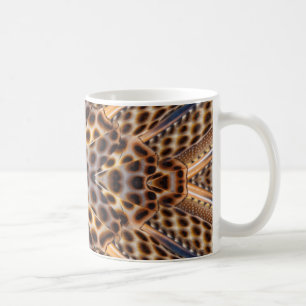 Braunfasan-Feder-Kaleidoskop Kaffeetasse