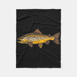 Braunforellenangeln Flyfischen im Freien und Natur Fleecedecke
