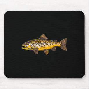 Braunforellenangeln Flyfischen im Freien und Natur Mousepad