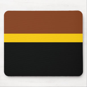 Braungelb-Schwarz-Blockstil-Design Mousepad