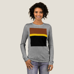 Braungelb-Schwarz-Blockstil-Design Tri-Blend Shirt