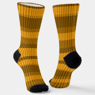 Braungelbe monochrome Streifen Socken
