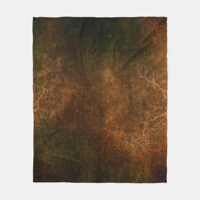 Braungrunge Vintag Fleecedecke (Vorderseite)